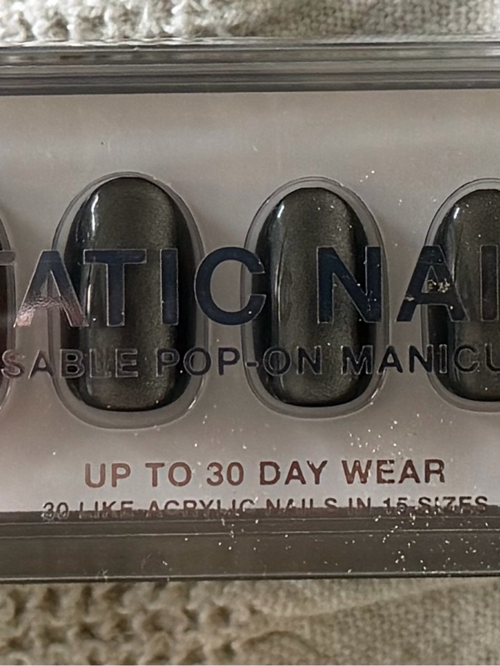 Metallic Gunmetal blue/grey Press-On Nails — Professional Pop-On Set